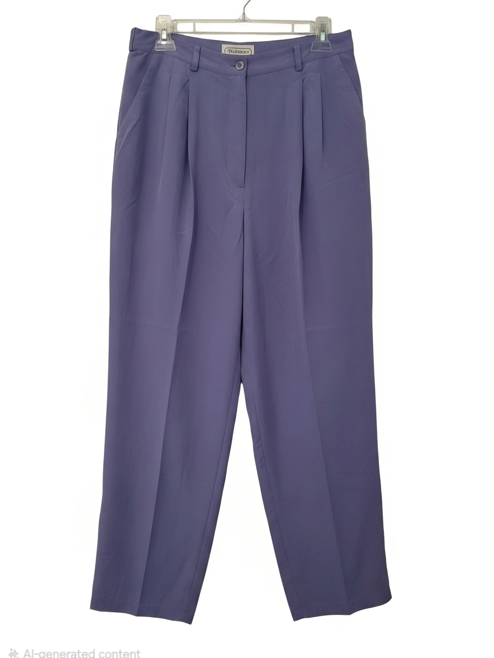 Bridgewater Women's Tailored Silk Pleat Front Pants - Purple
